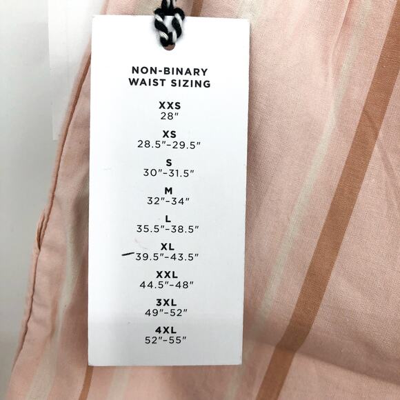 BP. Unisex Stripe Cotton Casual Short XXS Pink/Cream Elastic Waist Nordstrom NWT - Picture 9 of 11